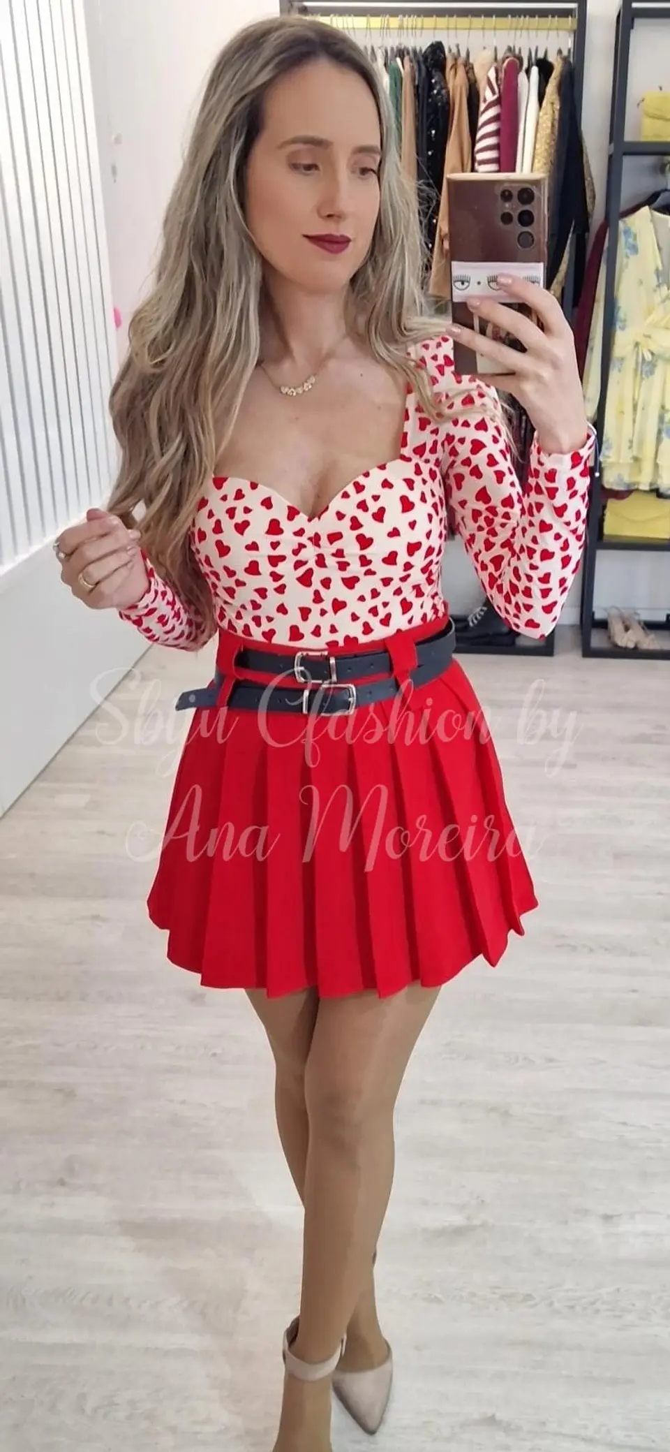 Body com Copa Estampado de Corações 1