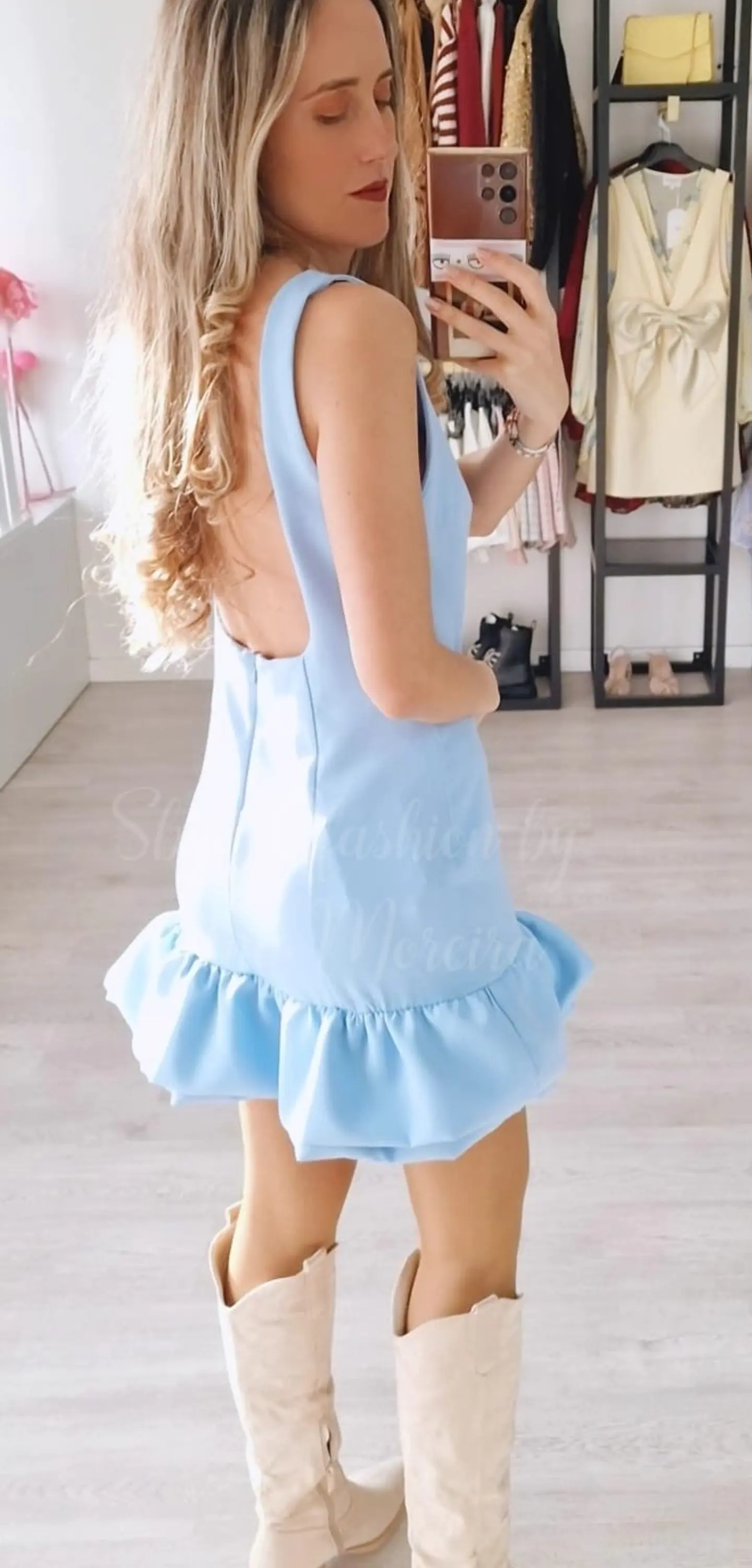 Vestido com Folho Calção Interior 5