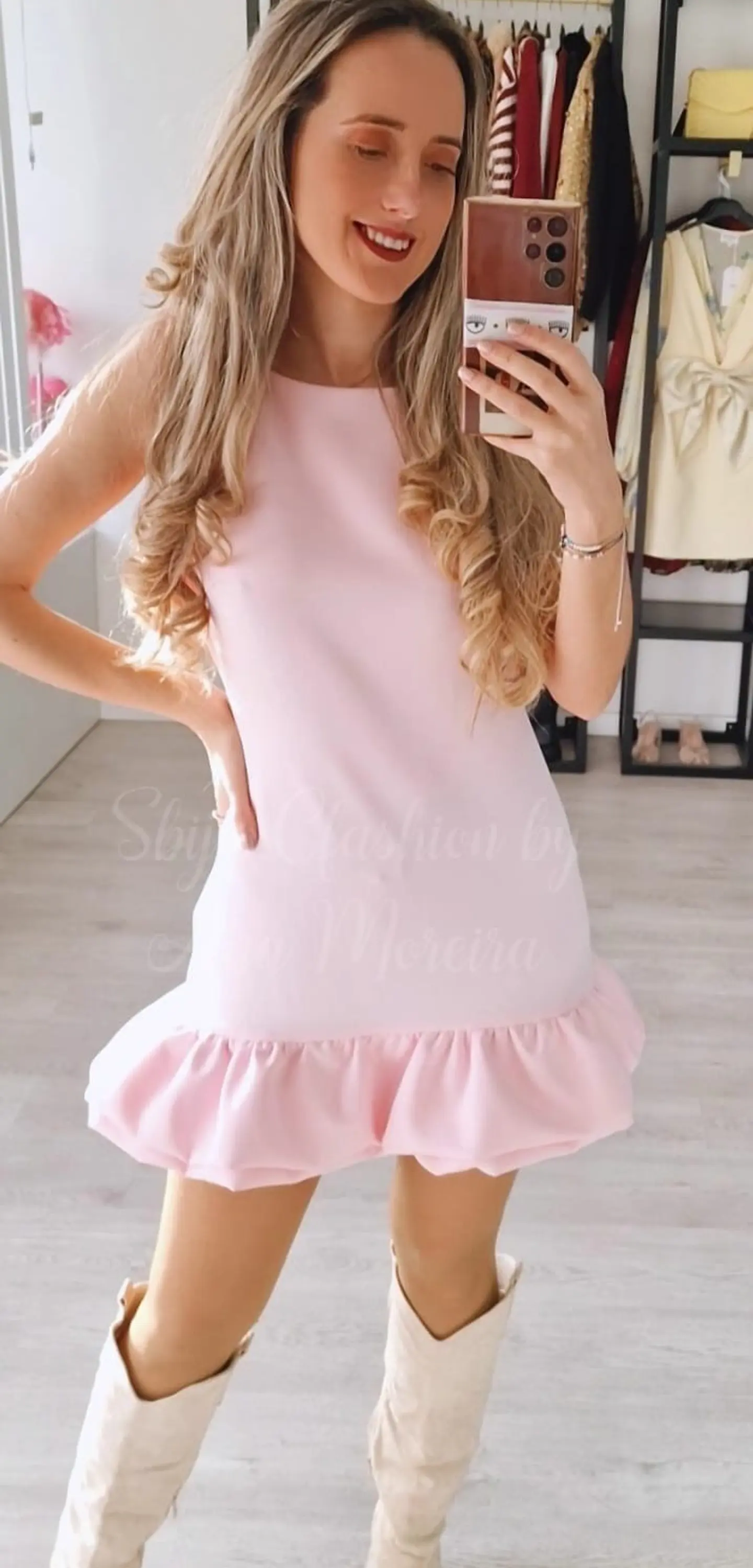 Vestido com Folho Calção Interior 1