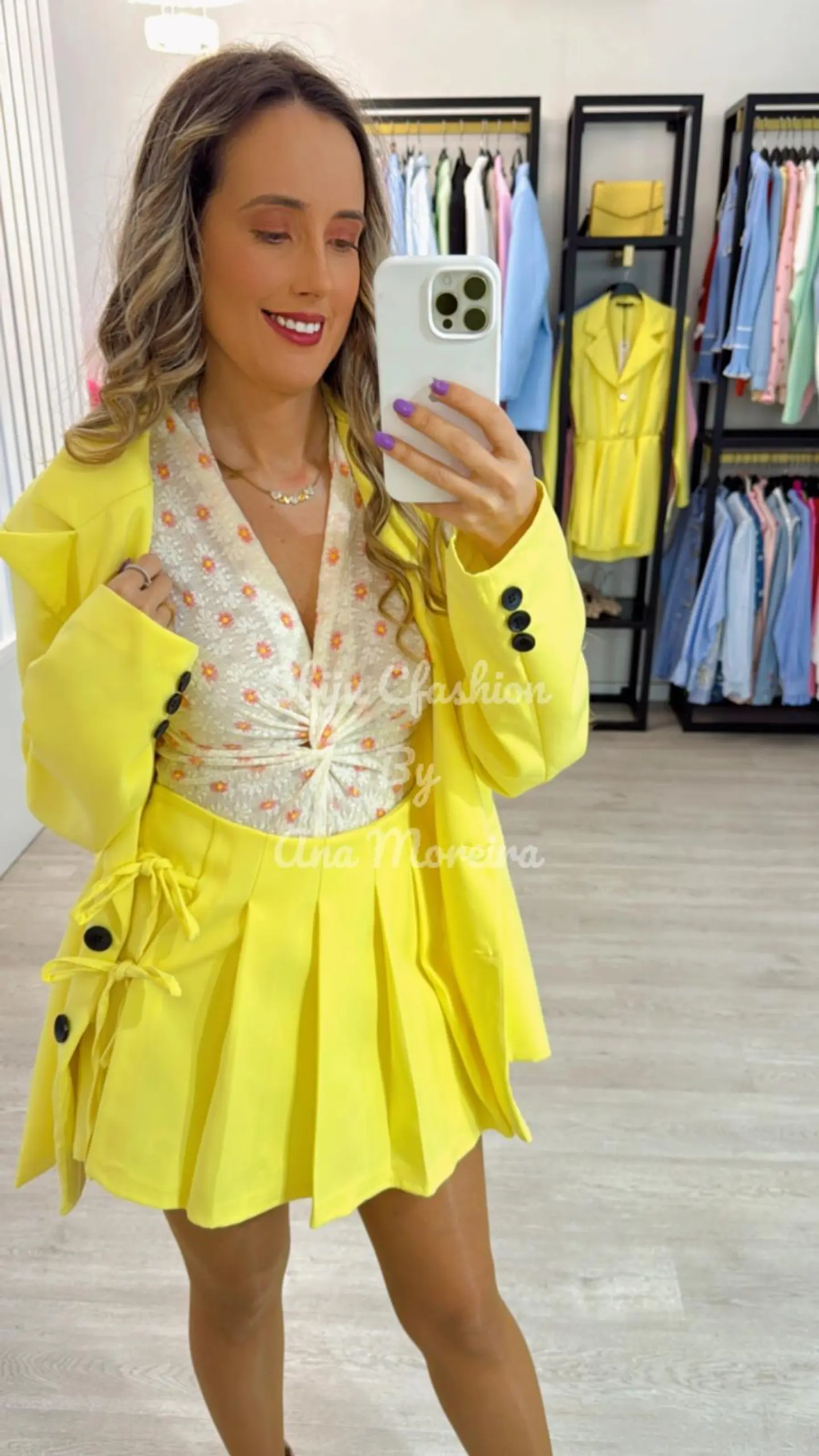 Conjunto Saia-Calção com Pregas e Blazer 8