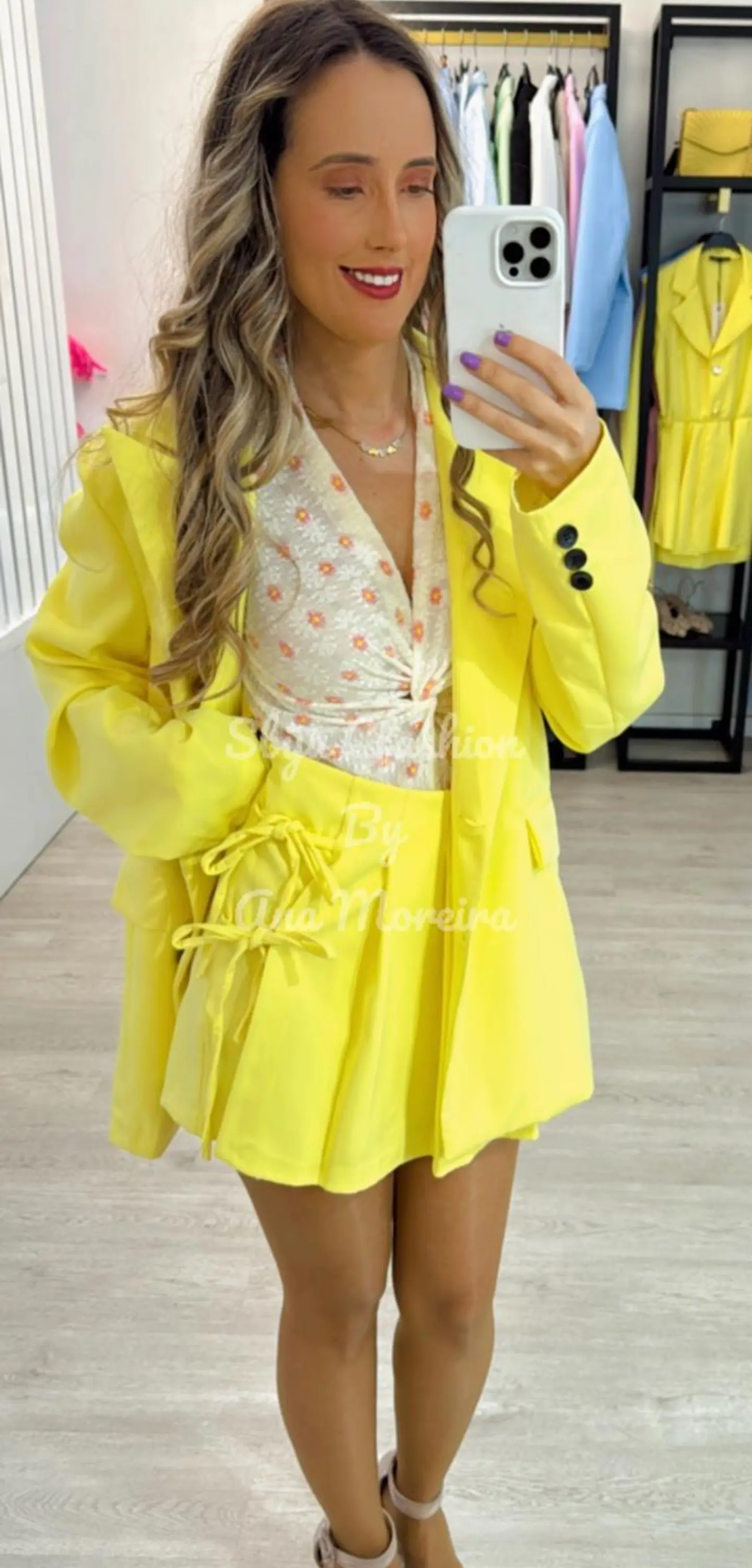 Conjunto Saia-Calção com Pregas e Blazer 11