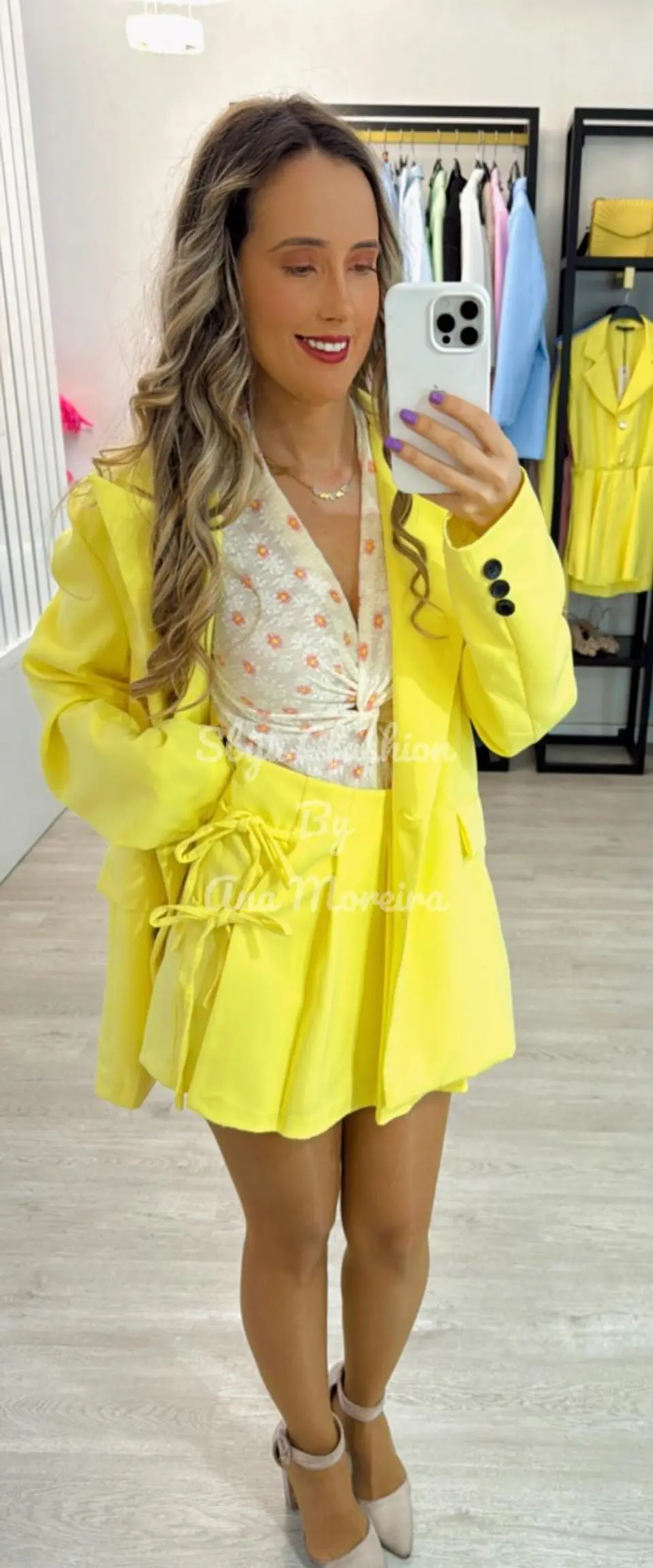 Conjunto Saia-Calção com Pregas e Blazer 11