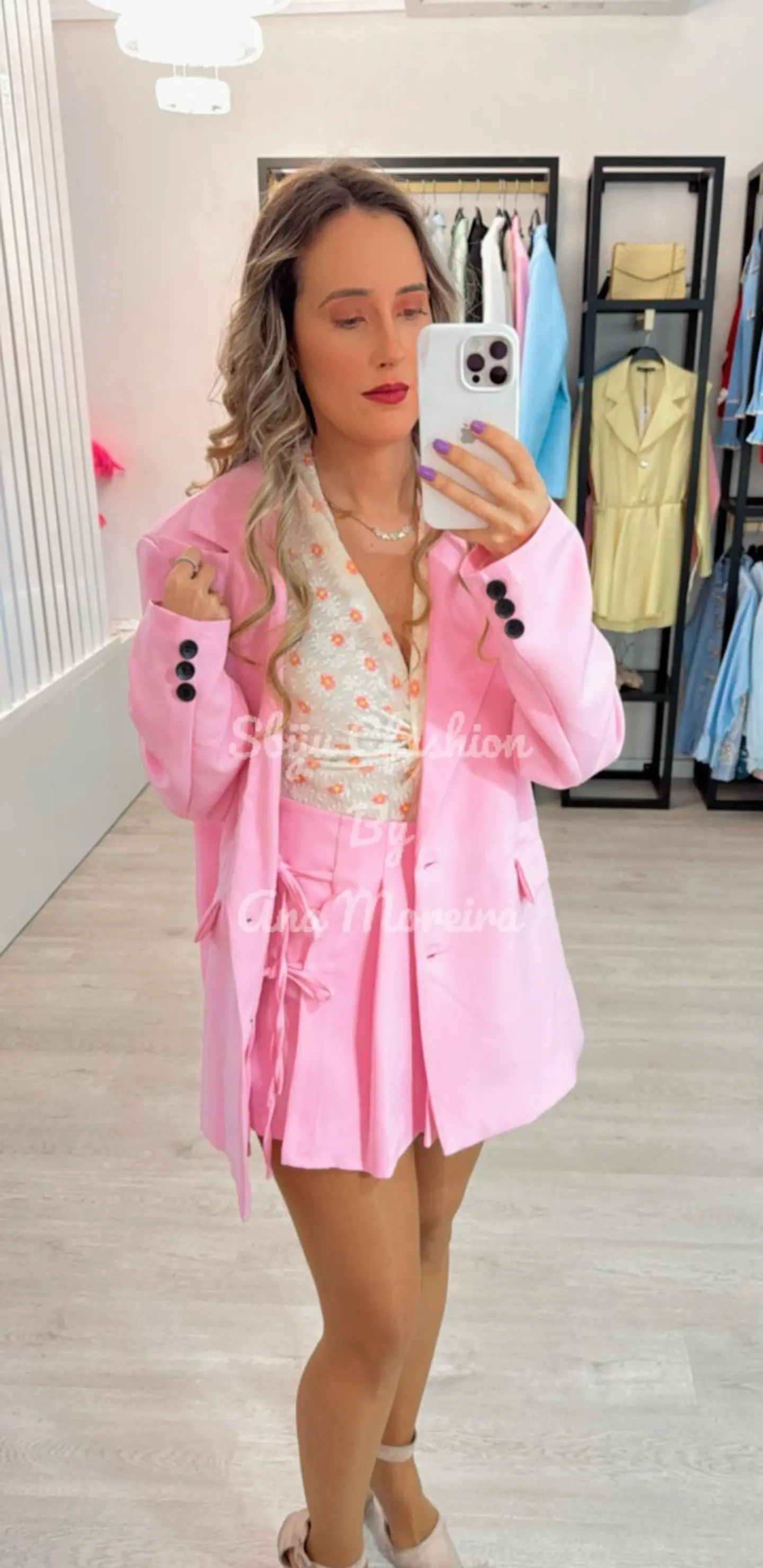 Conjunto Saia-Calção com Pregas e Blazer 4