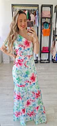 Vestido com Uma Manga e Padrão Floral - thumbnail 1