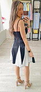 Vestido Preto com Aberturas em Branco - Vorschaubild 2