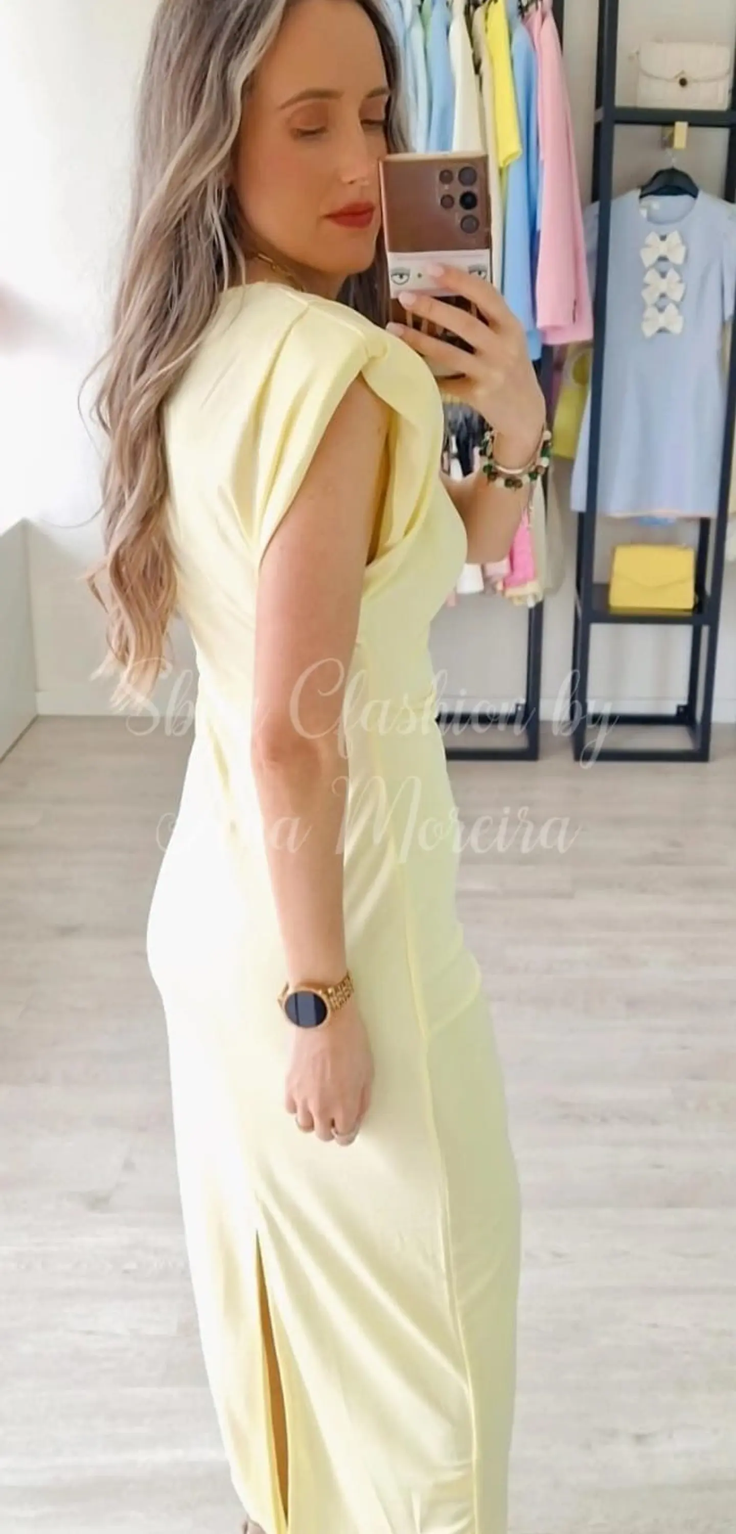 Vestido Midi com Ombreiras  6