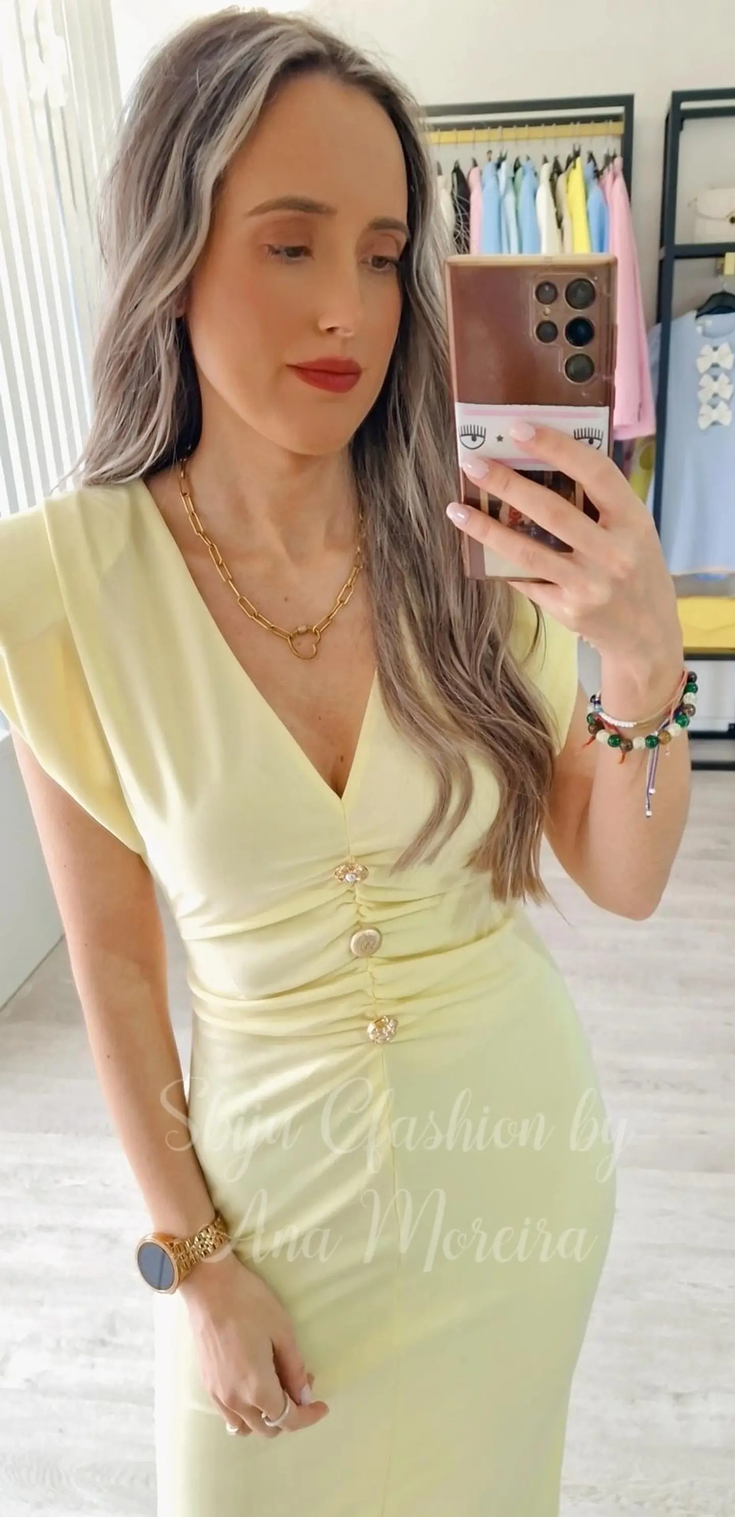 Vestido Midi com Ombreiras  7