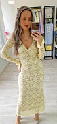 Vestido de Renda com Forro Bege - Vorschaubild 3
