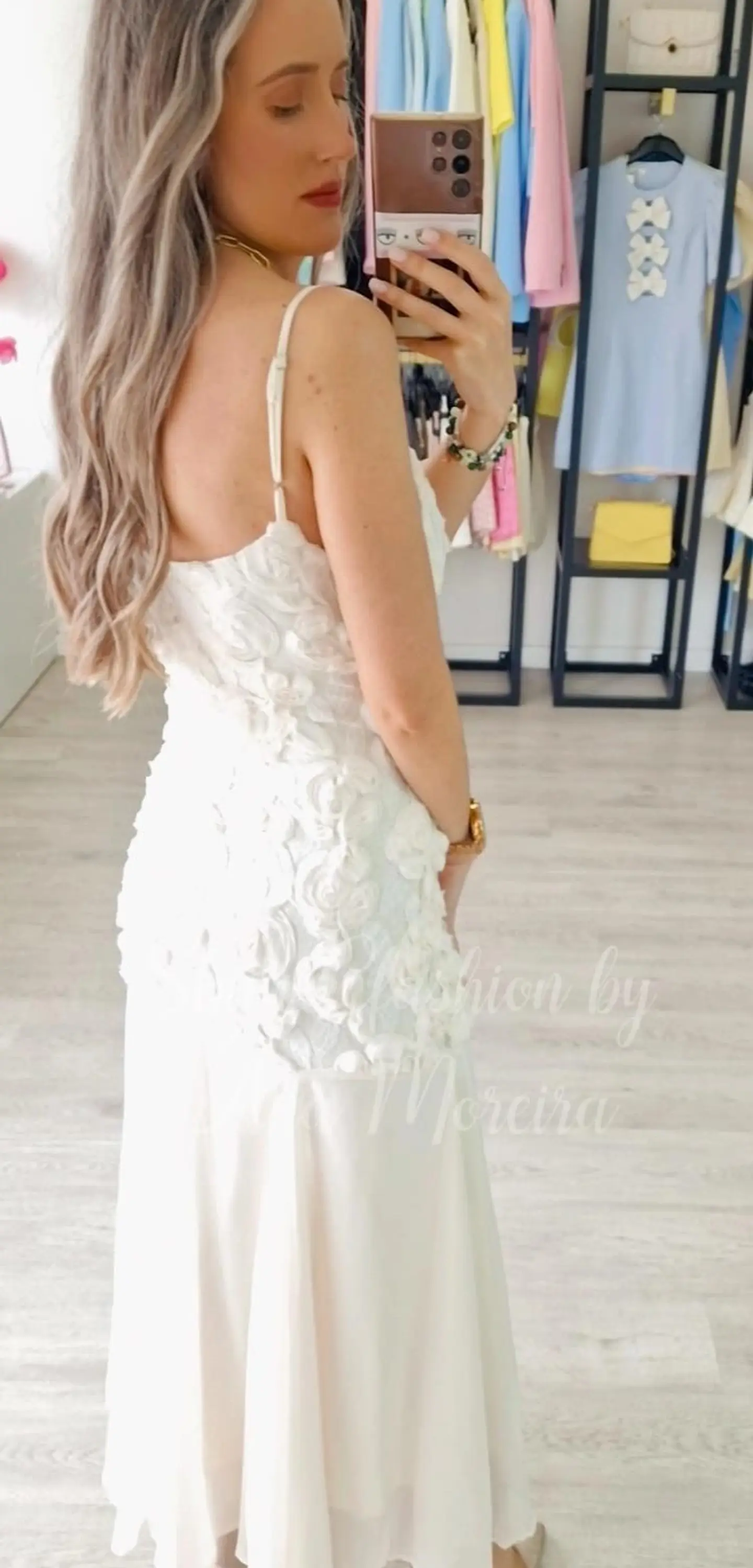 Vestido com Flores 3D  2