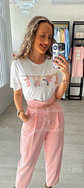 T-shirt “Love” em Tons de Rosa  - Vorschaubild 1