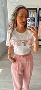 T-shirt “Love” em Tons de Rosa  - Vorschaubild 3