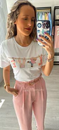 T-shirt “Love” em Tons de Rosa  - Vorschaubild 7