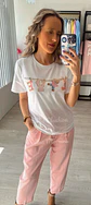 T-shirt “Love” em Tons de Rosa  - Vorschaubild 8