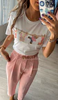 T-shirt “Love” em Tons de Rosa  - Vorschaubild 9
