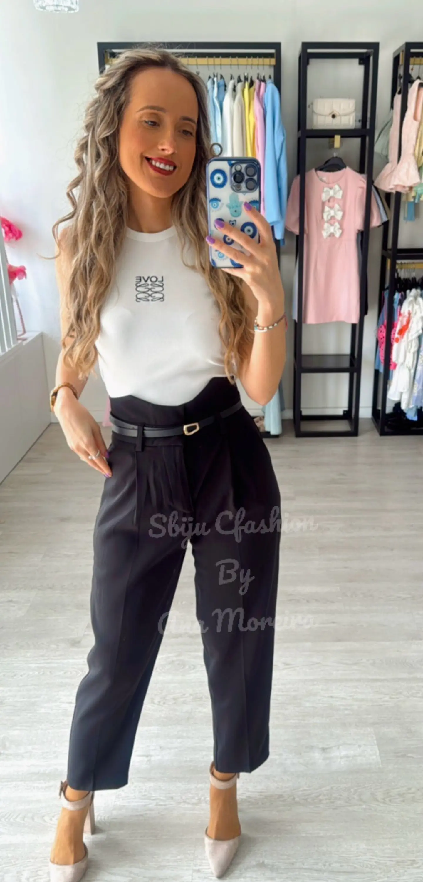 Calça de Cinta Subida com Cinto Incluído 3