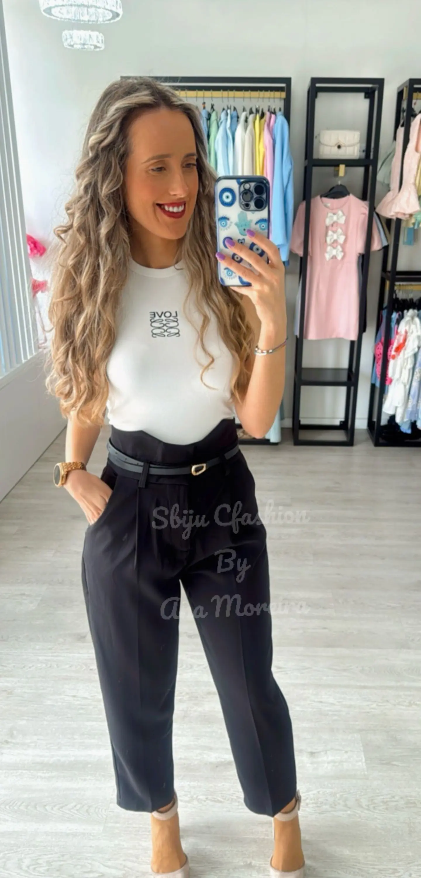 Calça de Cinta Subida com Cinto Incluído 1