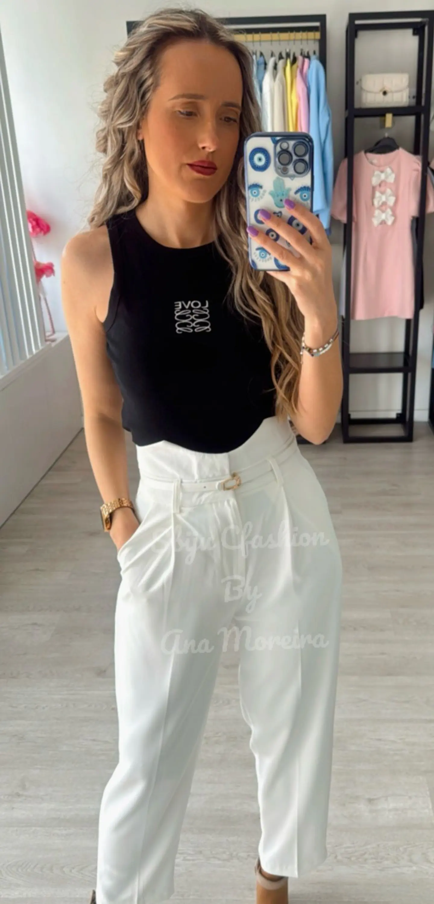 Calça de Cinta Subida com Cinto Incluído 5