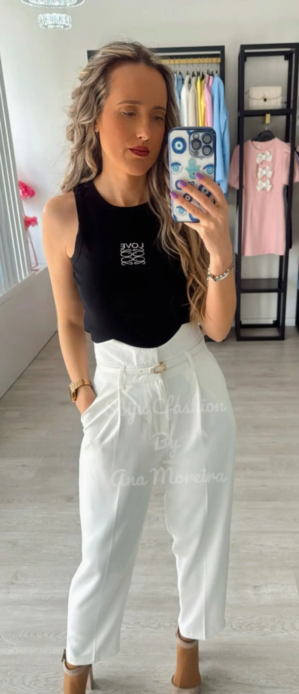 Calça de Cinta Subida com Cinto Incluído 5