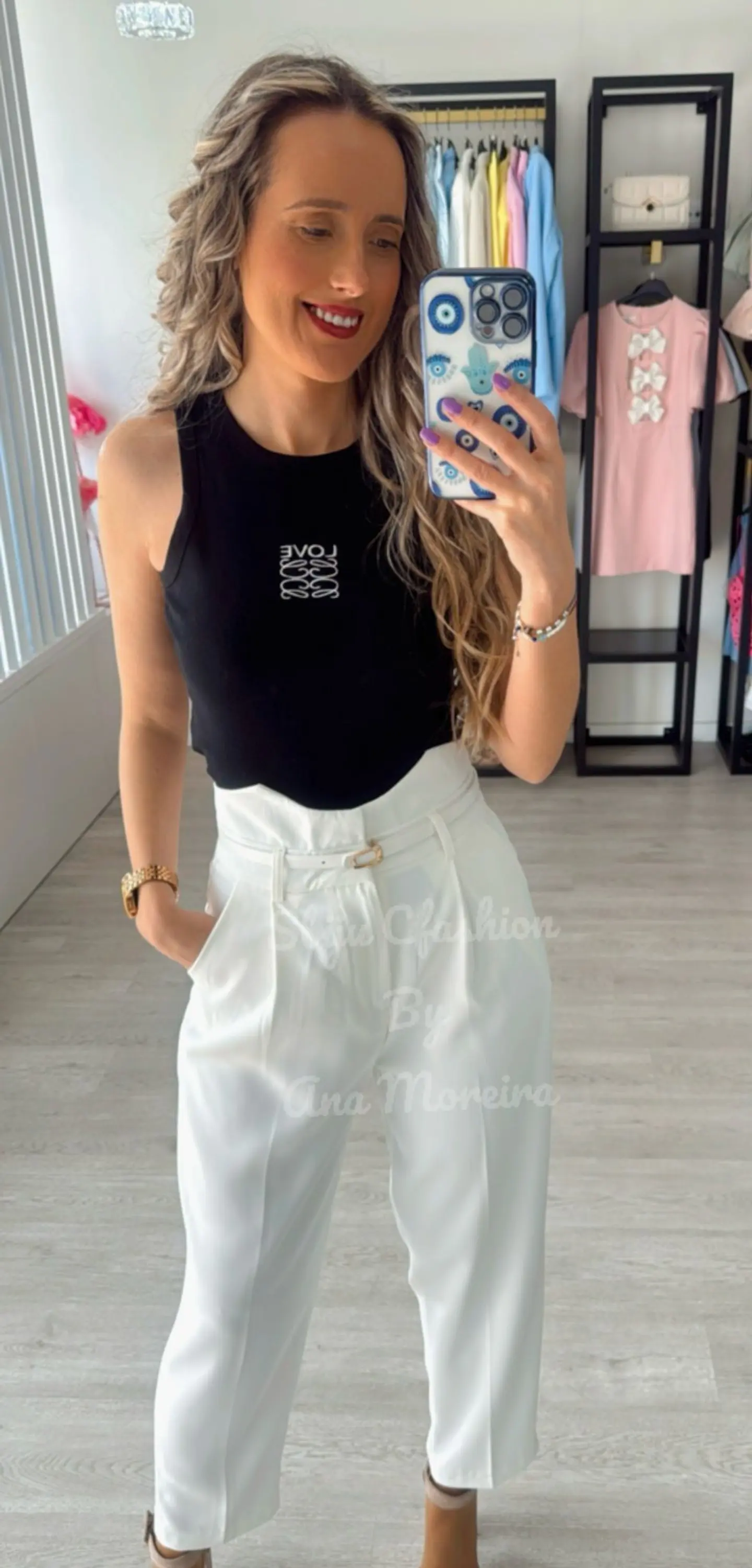 Calça de Cinta Subida com Cinto Incluído 7