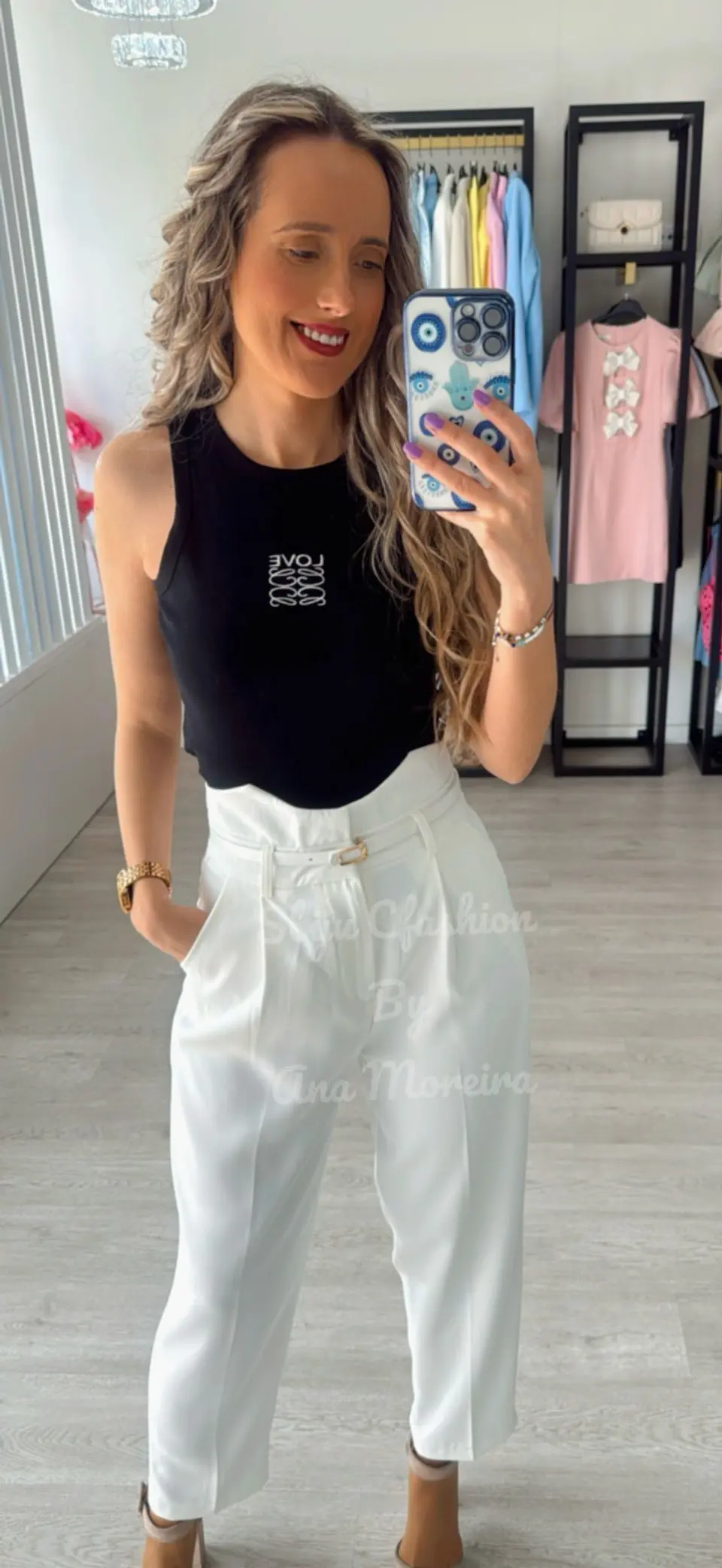 Calça de Cinta Subida com Cinto Incluído 7