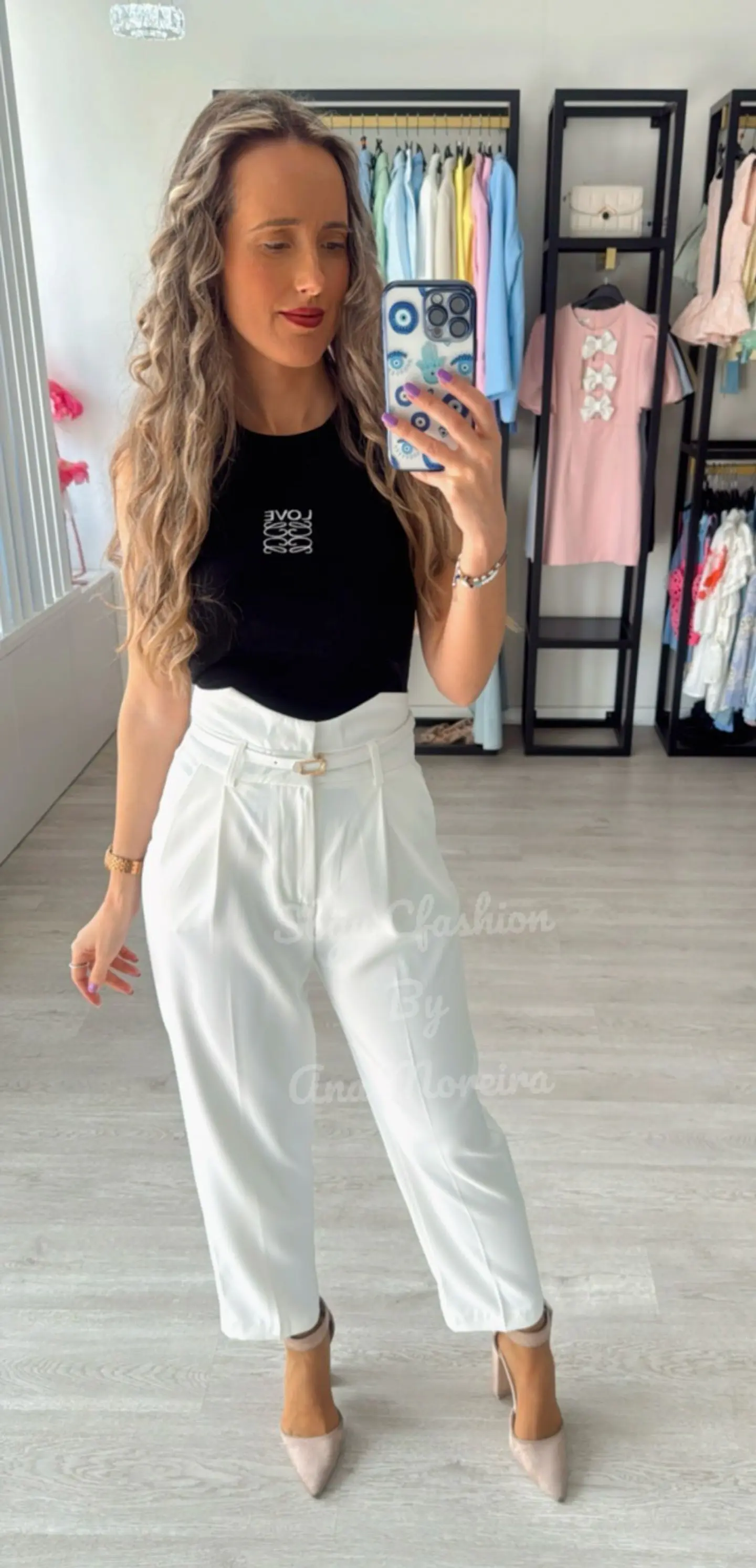 Calça de Cinta Subida com Cinto Incluído 8