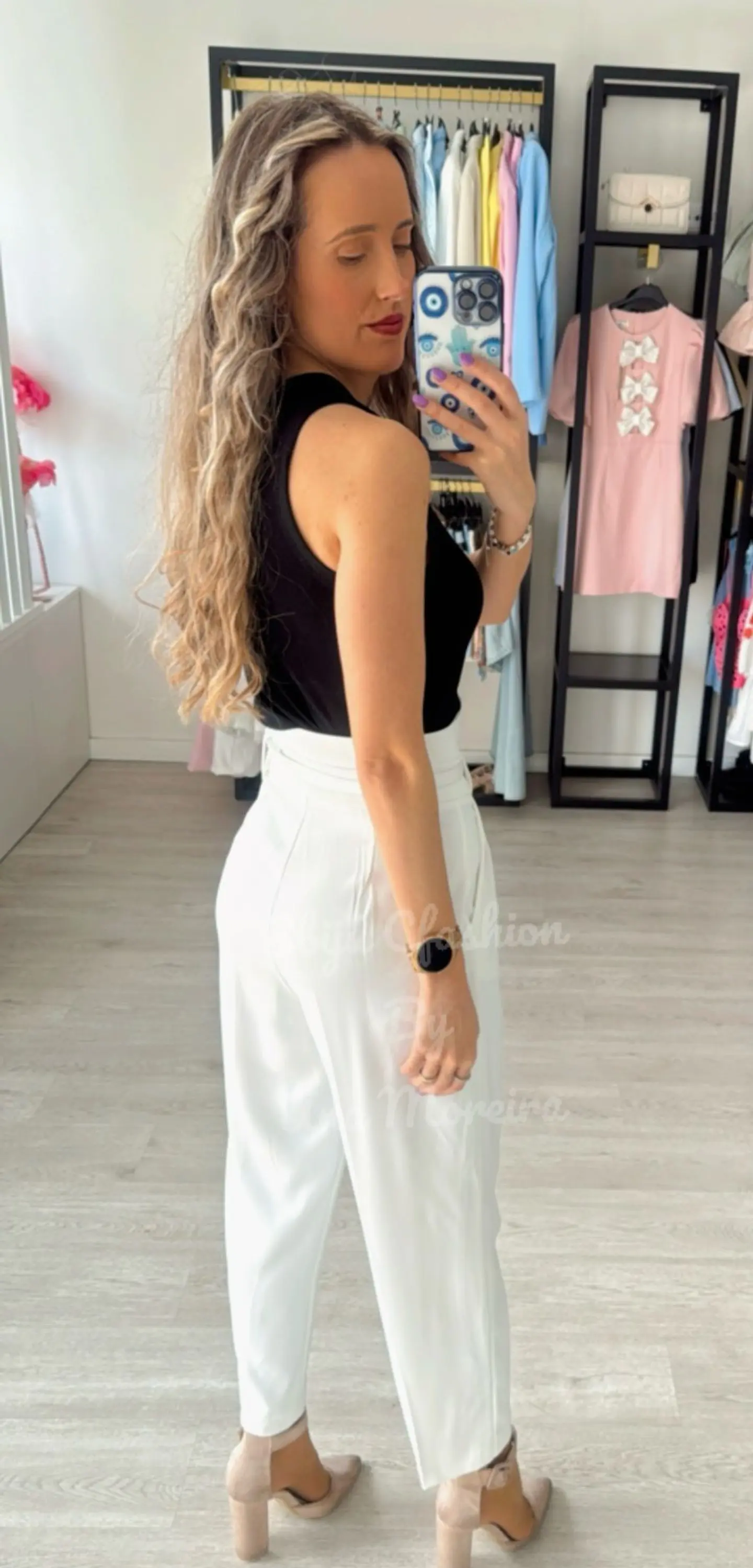 Calça de Cinta Subida com Cinto Incluído 6