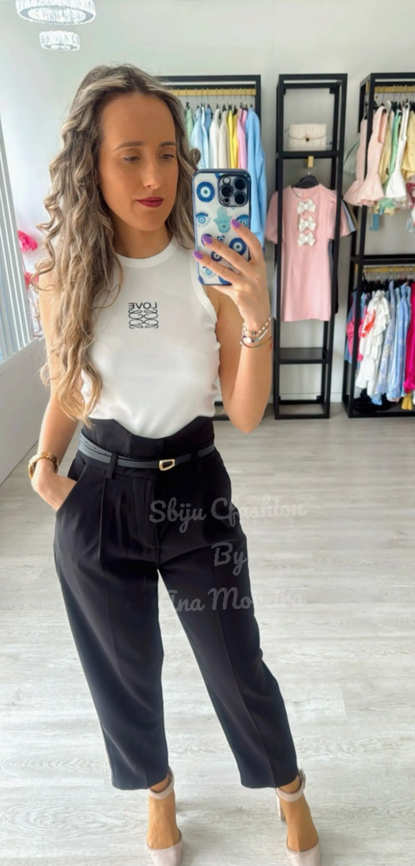 Calça de Cinta Subida com Cinto Incluído 9