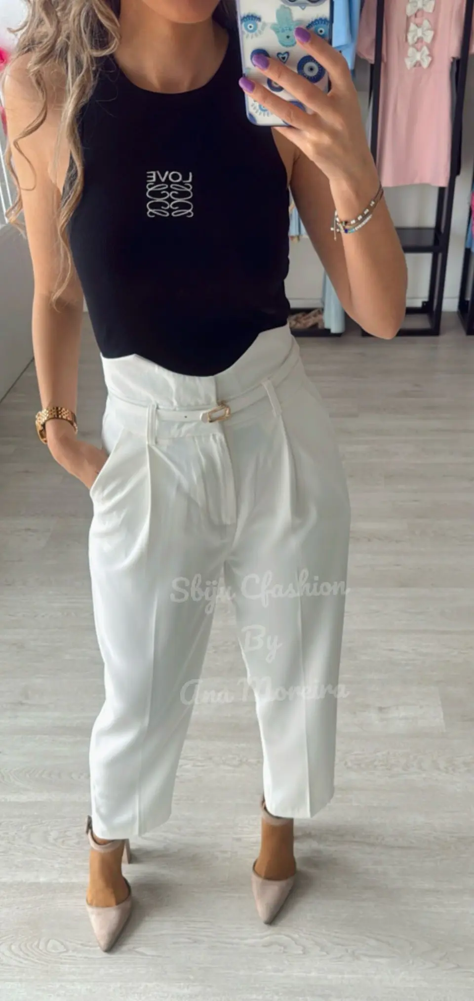 Calça de Cinta Subida com Cinto Incluído 11