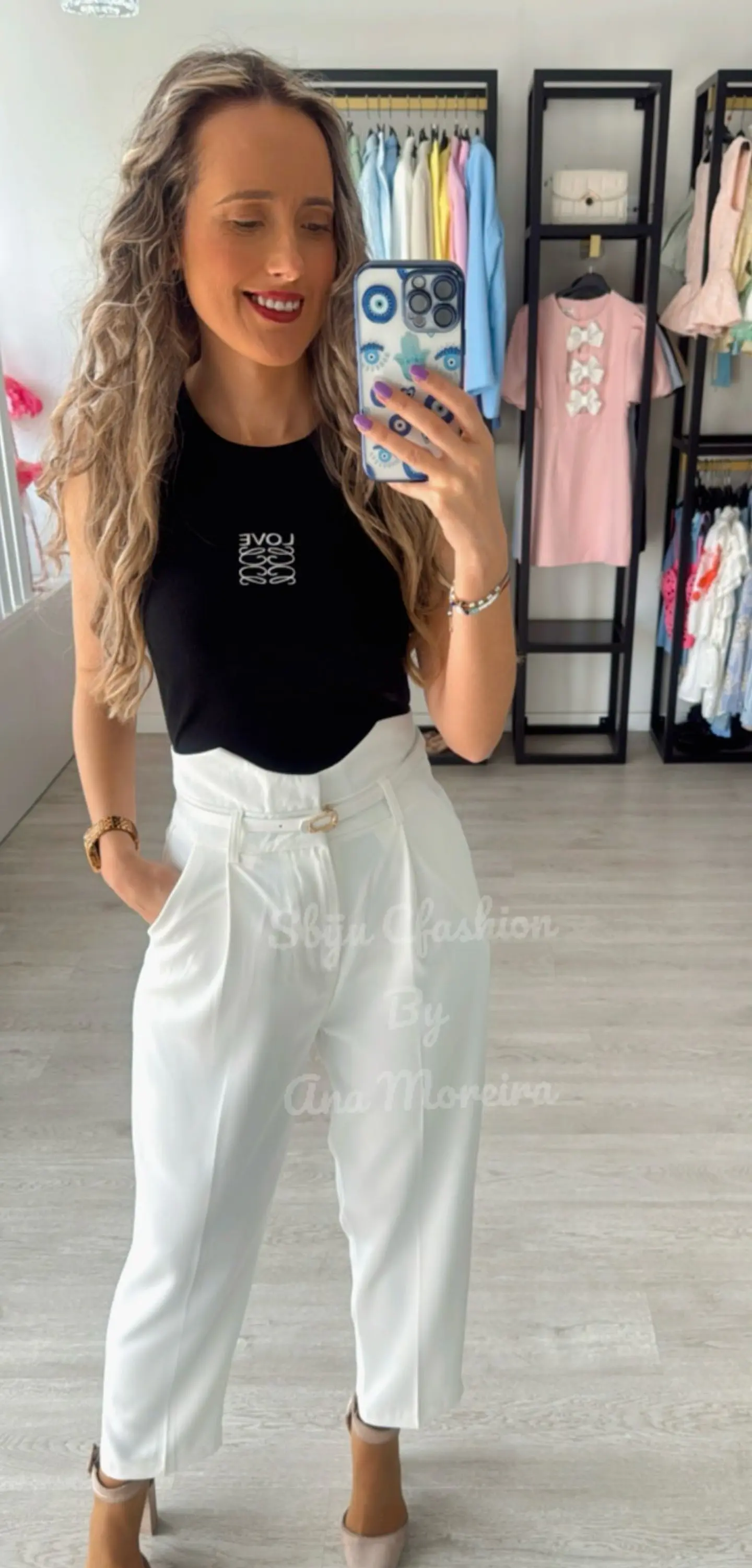 Calça de Cinta Subida com Cinto Incluído 10