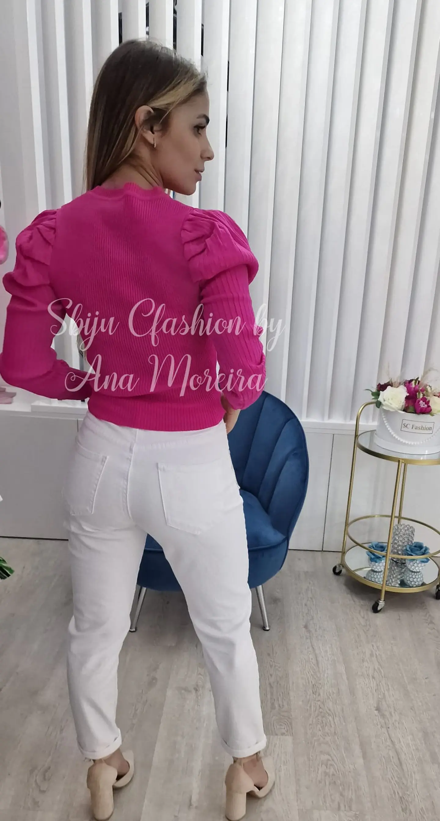 Calça com Detalhe de Brilhantes nos Bolsos  6