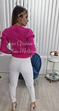 Calça com Detalhe de Brilhantes nos Bolsos  - Thumbnail 6