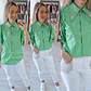 Camisa com Mangas em Balão e Detalhe de Brilhantes –  - Thumbnail 3