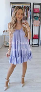 Vestido acetinado de alças com folho - Thumbnail 2