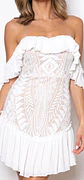 Vestido em renda com ombros descaídos – Lily McBee  - vignette 2