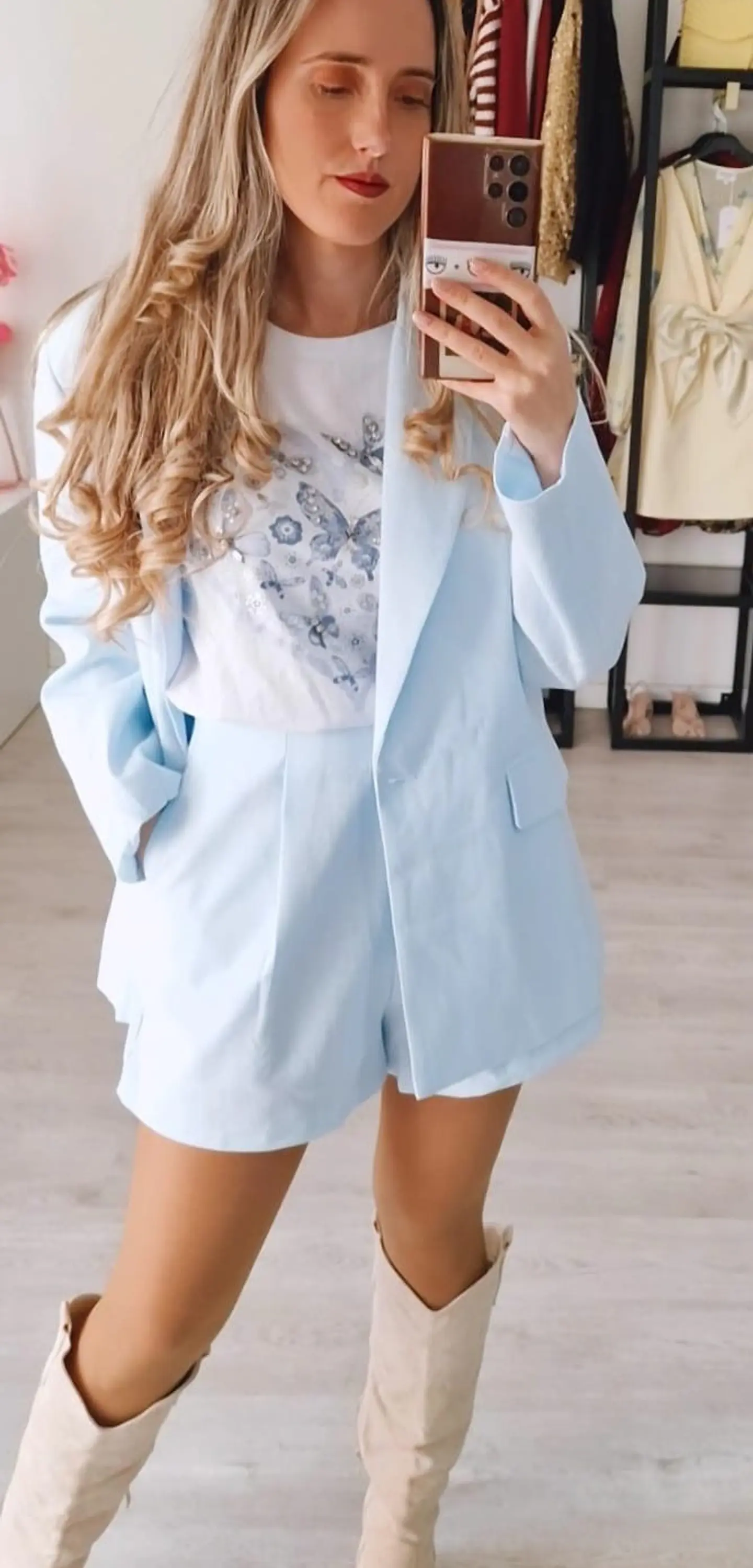 Conjunto em linho – Blazer e calção Mochy 4