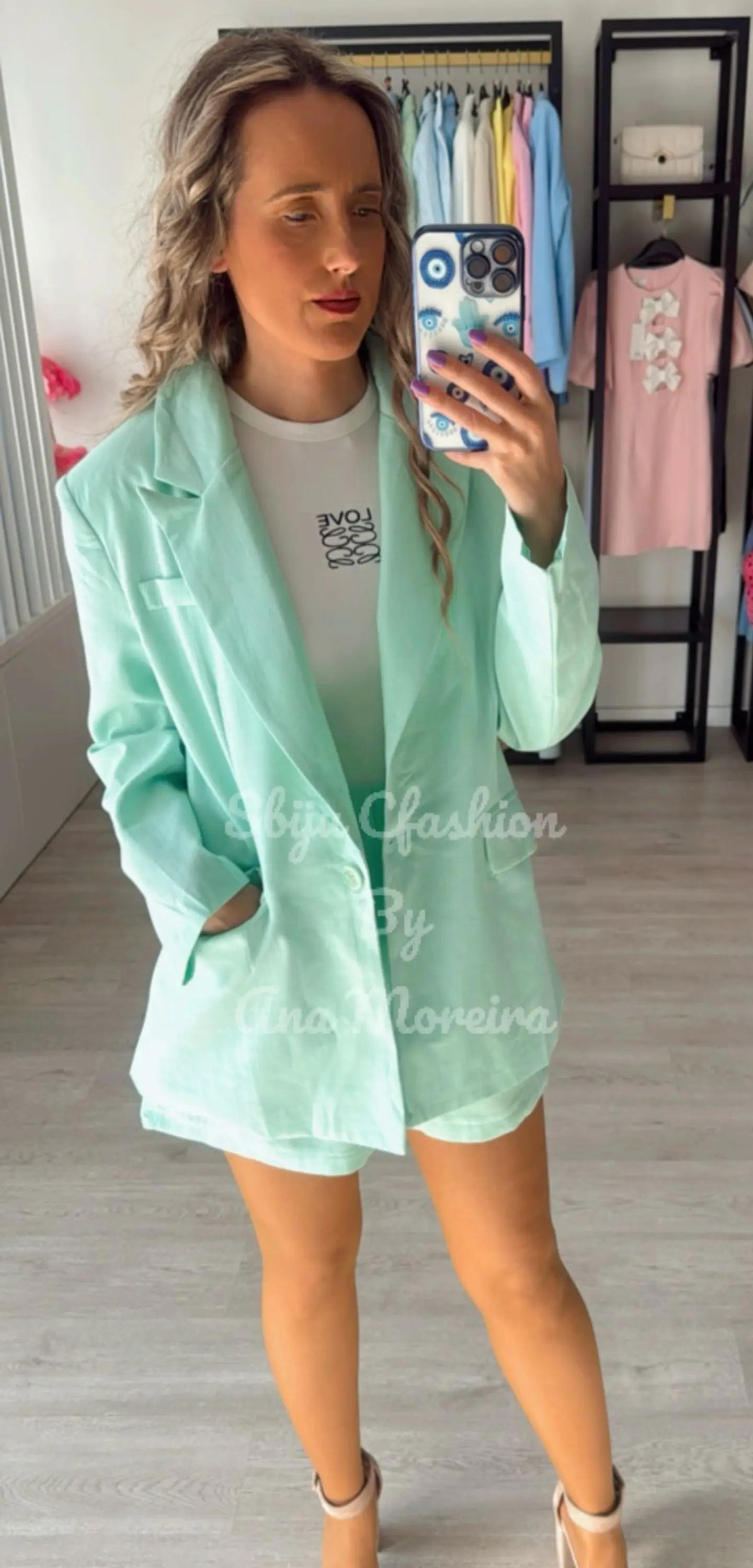 Conjunto em linho – Blazer e calção Mochy 11