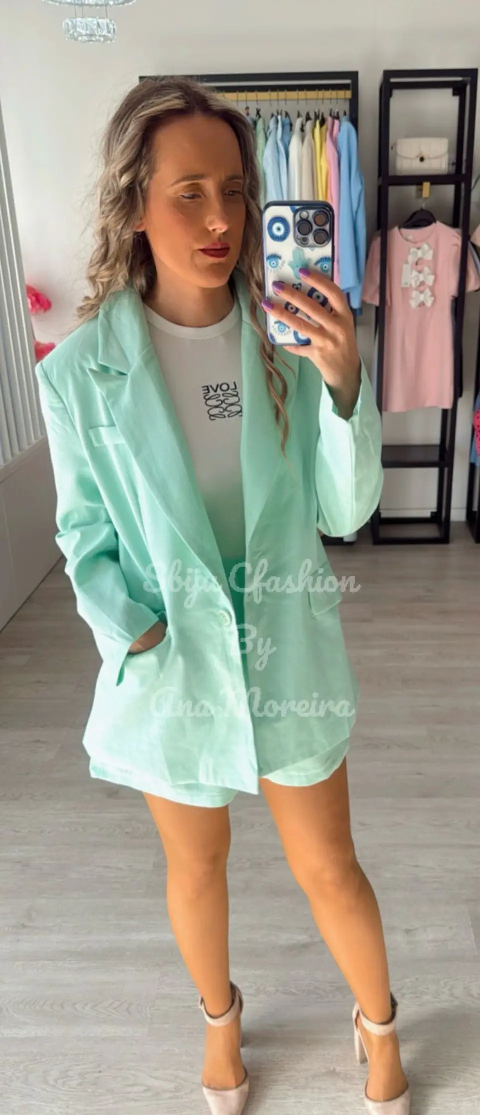 Conjunto em linho – Blazer e calção Mochy 11