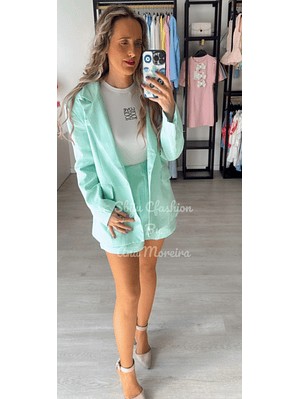 Conjunto em linho – Blazer e calção Mochy