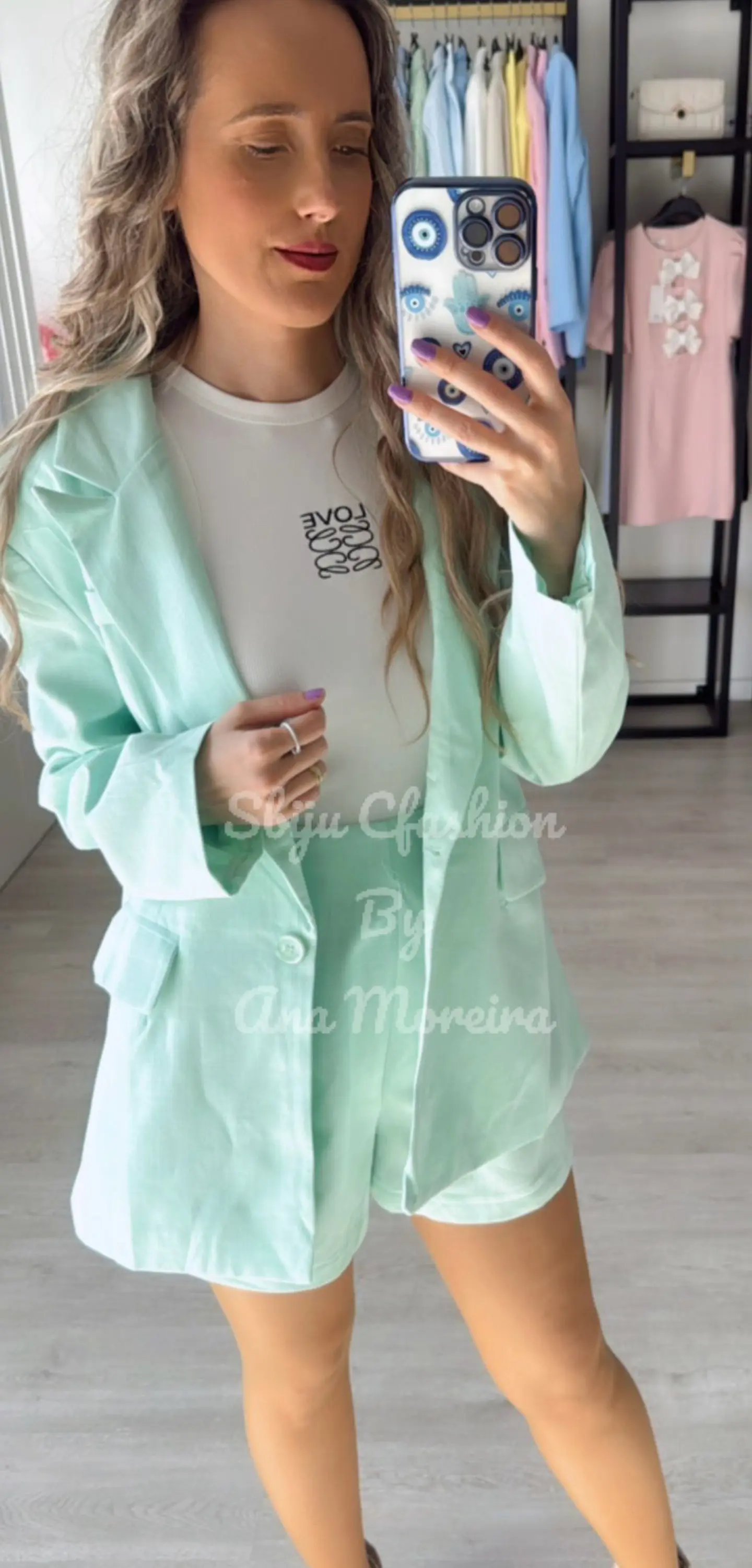 Conjunto em linho – Blazer e calção Mochy 15