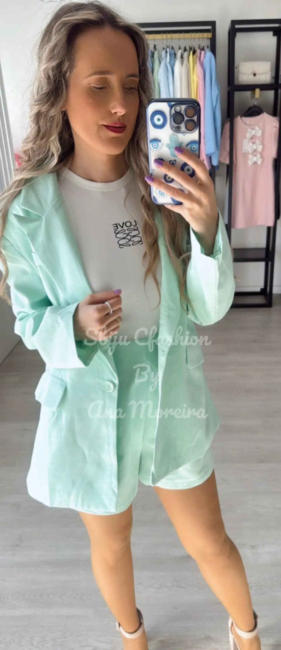 Conjunto em linho – Blazer e calção Mochy 15