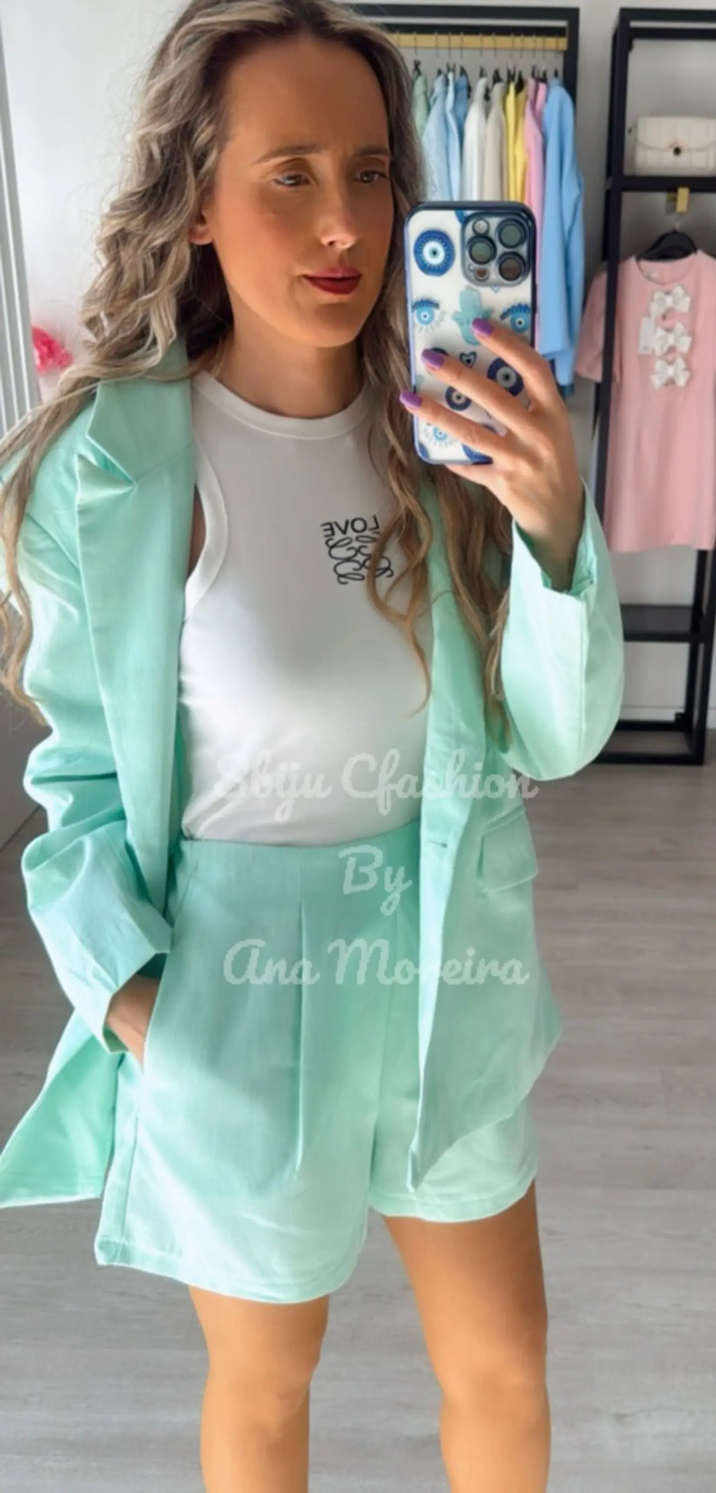 Conjunto em linho – Blazer e calção Mochy 13