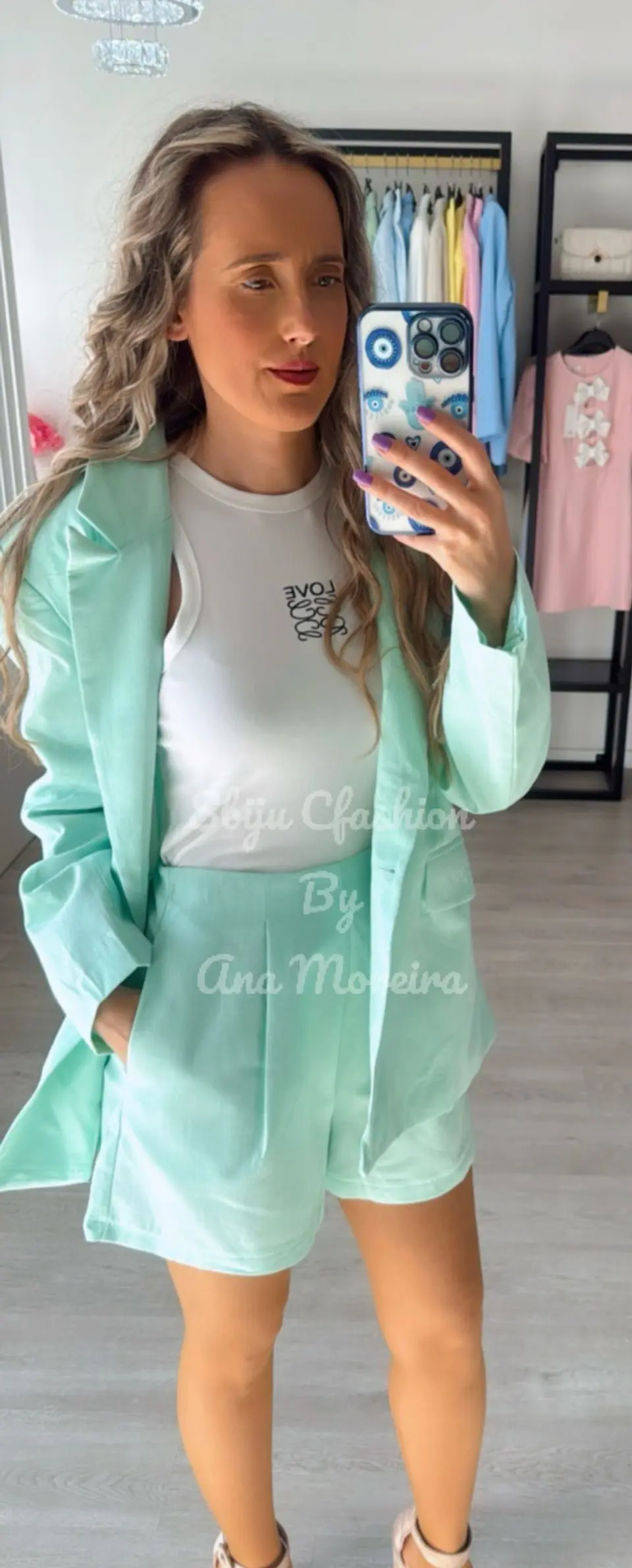 Conjunto em linho – Blazer e calção Mochy 13