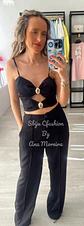 Conjunto de top e calça com detalhe de abertura no peito - Vorschaubild 7