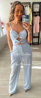 Conjunto de top e calça com detalhe de abertura no peito - Vorschaubild 13