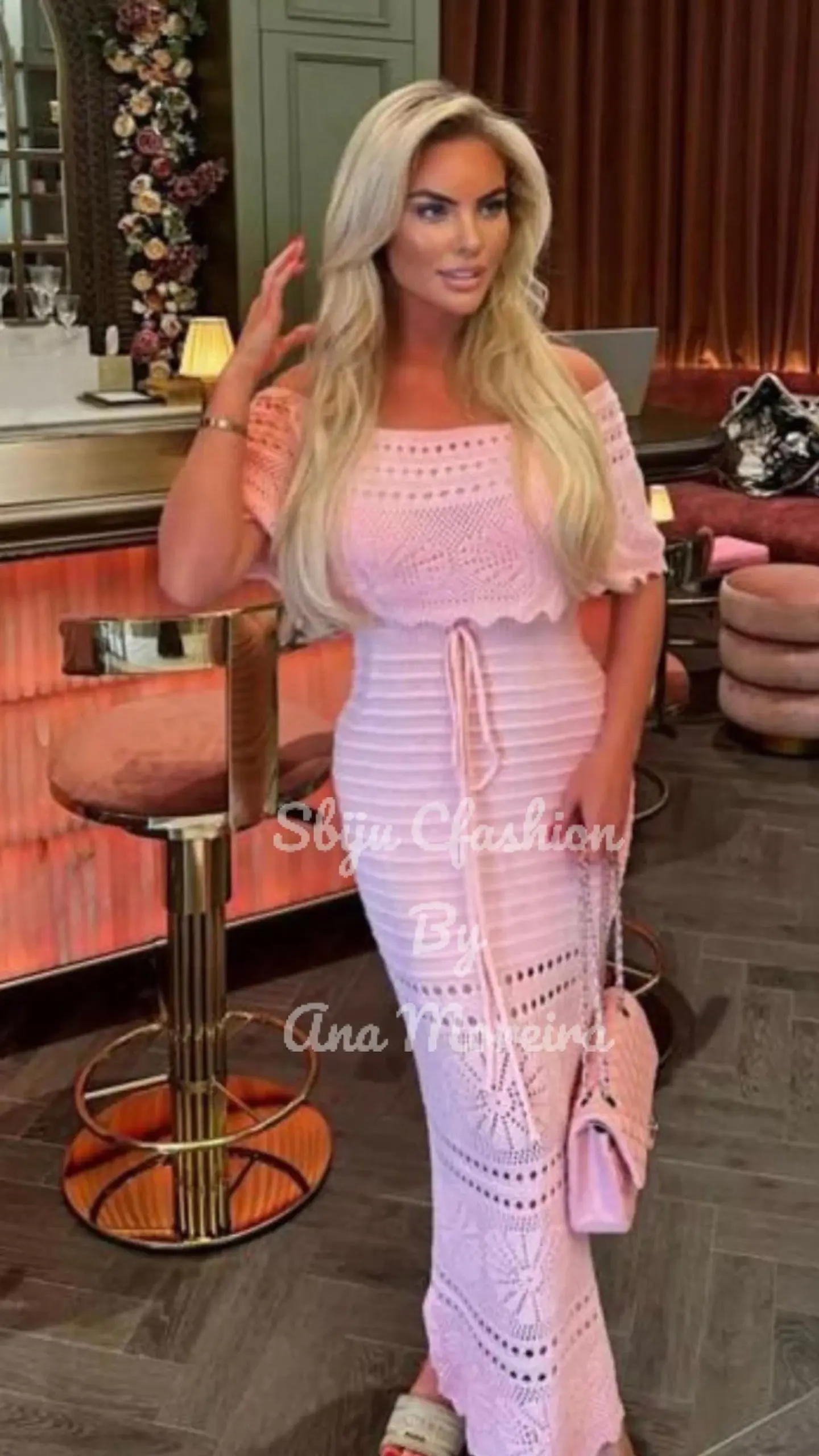 Vestido Comprido em Croché Forrado 6