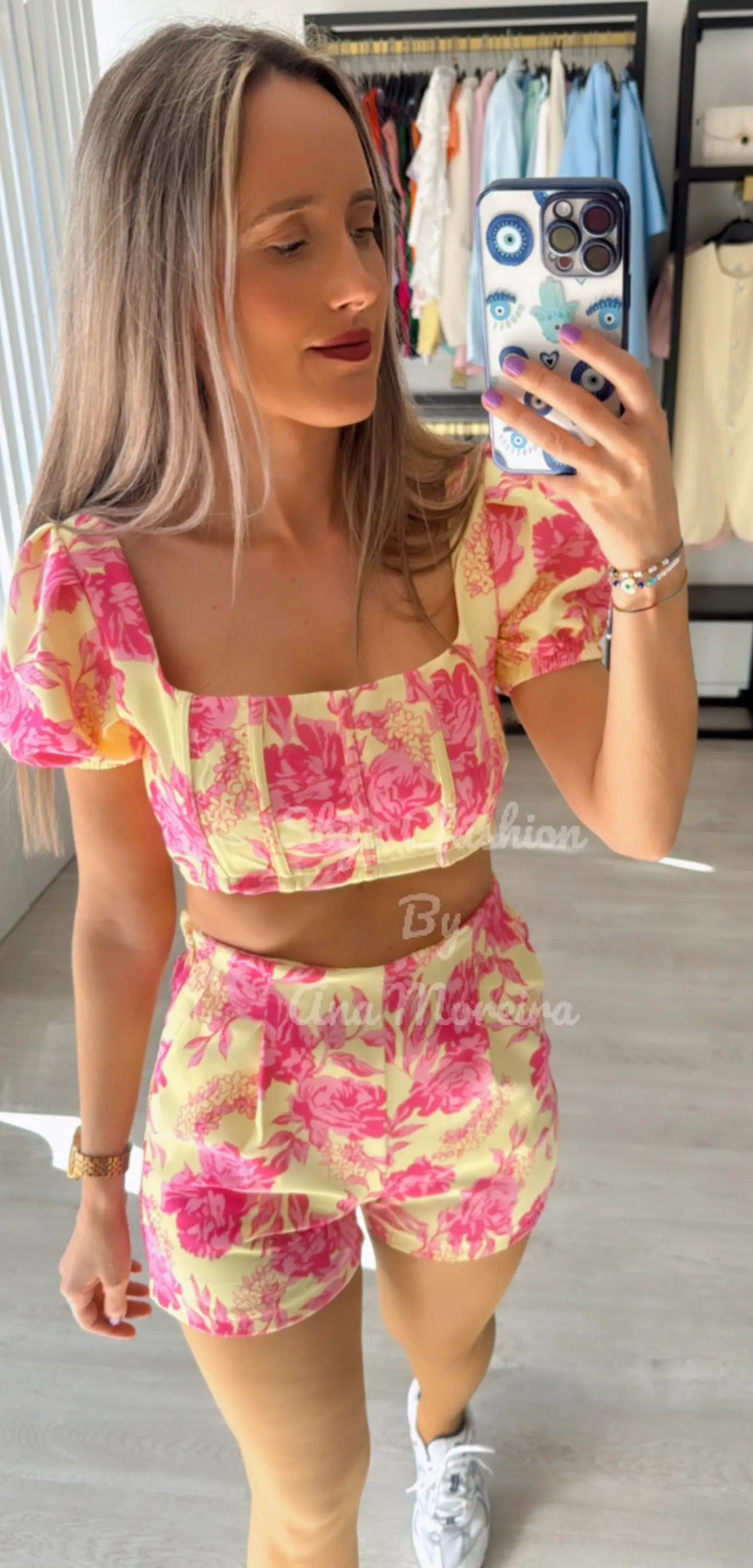 Conjunto estampado de top e calção 5