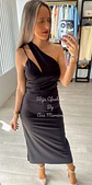Vestido midi com racha lateral - thumbnail 14