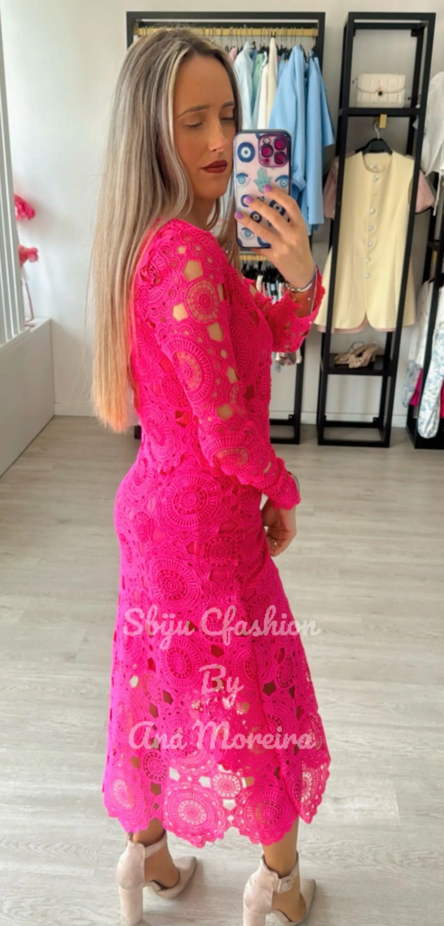 Conjunto de saia e blusa em renda 5