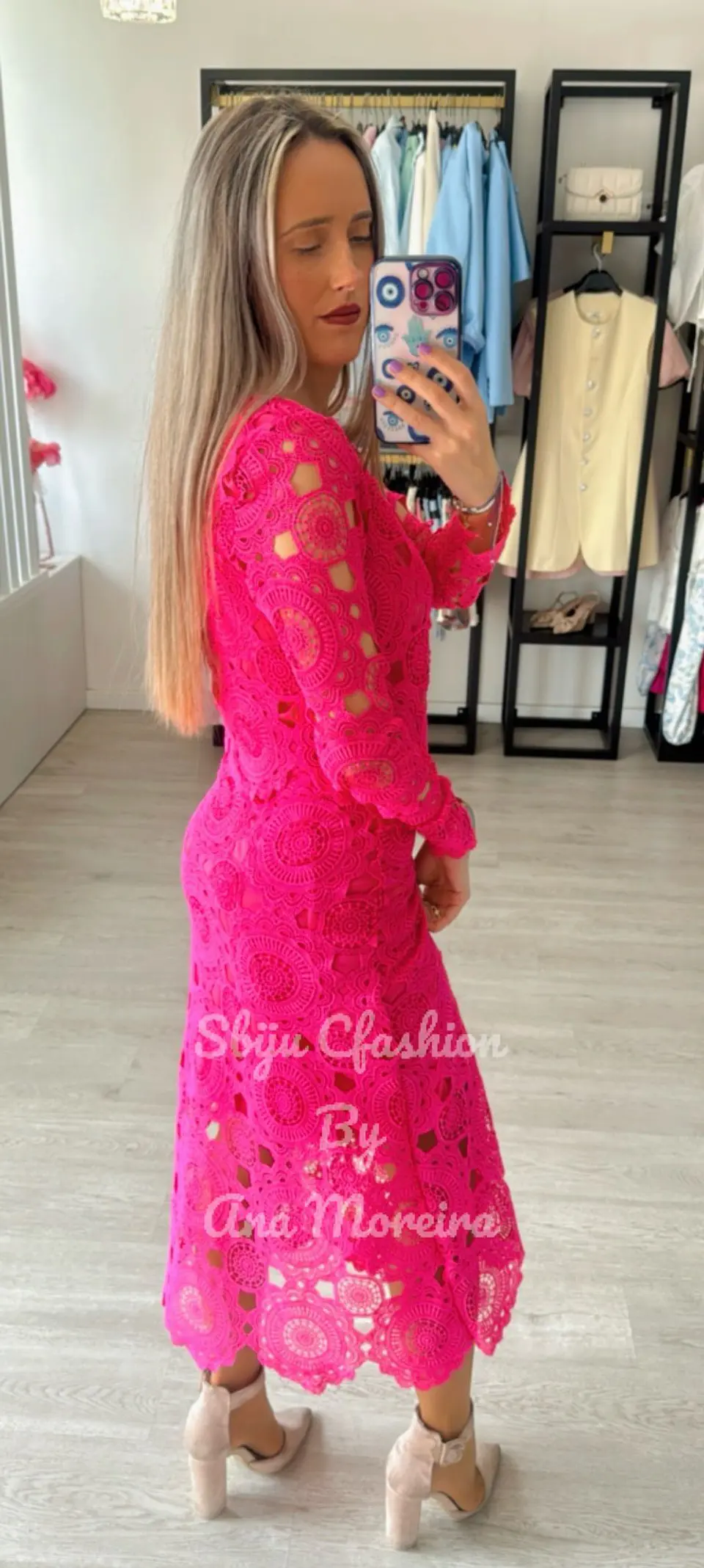 Conjunto de saia e blusa em renda 5