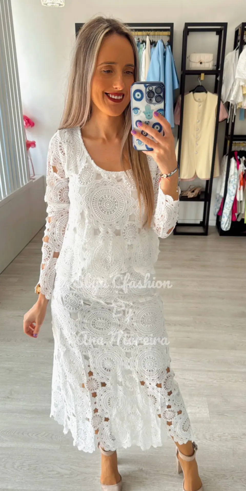 Conjunto de saia e blusa em renda 3